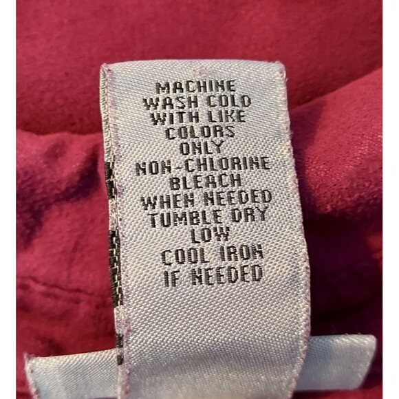 Catherines Womens 2X Faux Suede Long Sleeve Shirt Shacket Blouse Top Burgundy - Picture 8 of 11